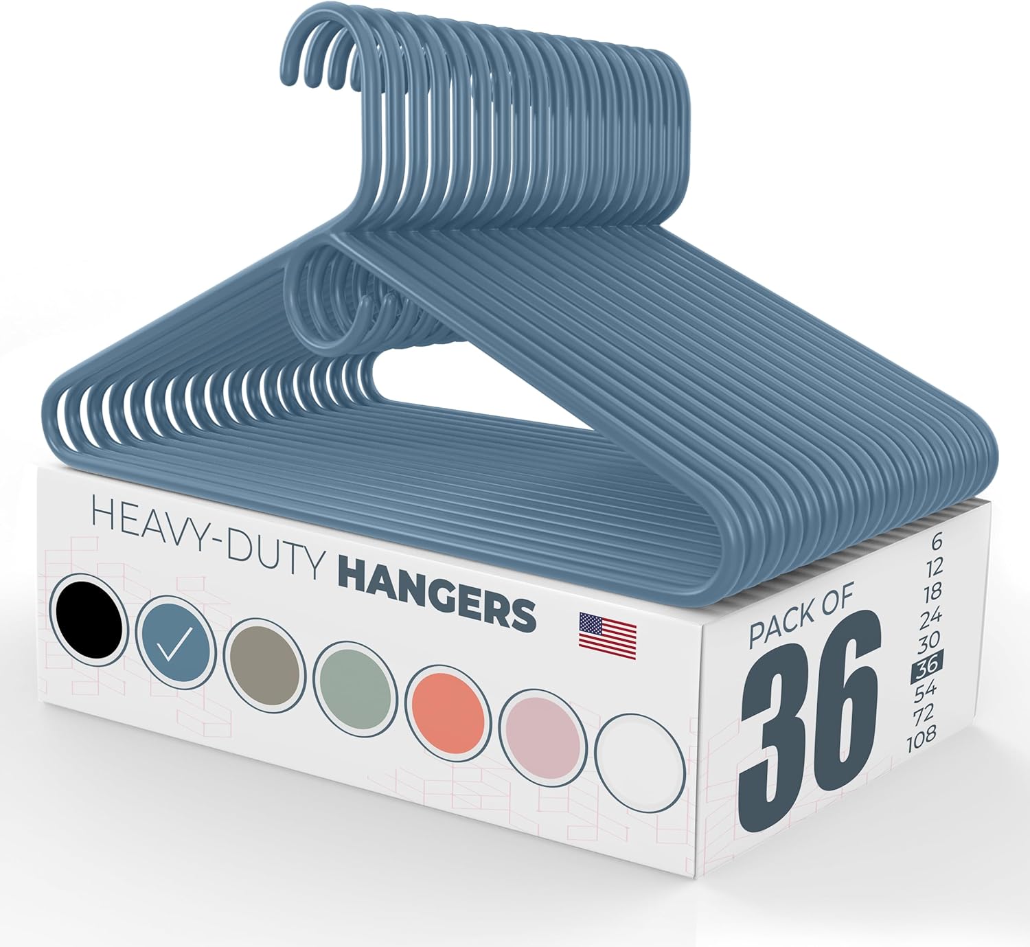 Heavy Duty Plastic Clothes Hangers Bulk for Closet Organization