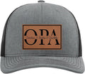 Fathers Day Hats for Men Customized with Kids Names - Black Gray