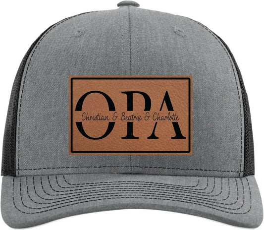 Personalized Fathers Day Hats Customized with Kids Names