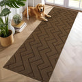 Kitchen Runner Rug 24 in x 71 in Dark Brown - Super Absorbent Non-Slip