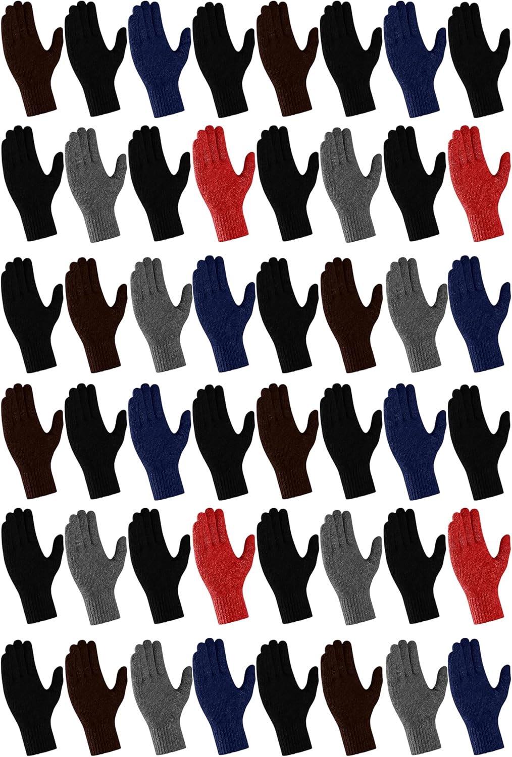 Cozy Warmth Guaranteed: 48 Pairs Winter Knit Gloves by Winterlace