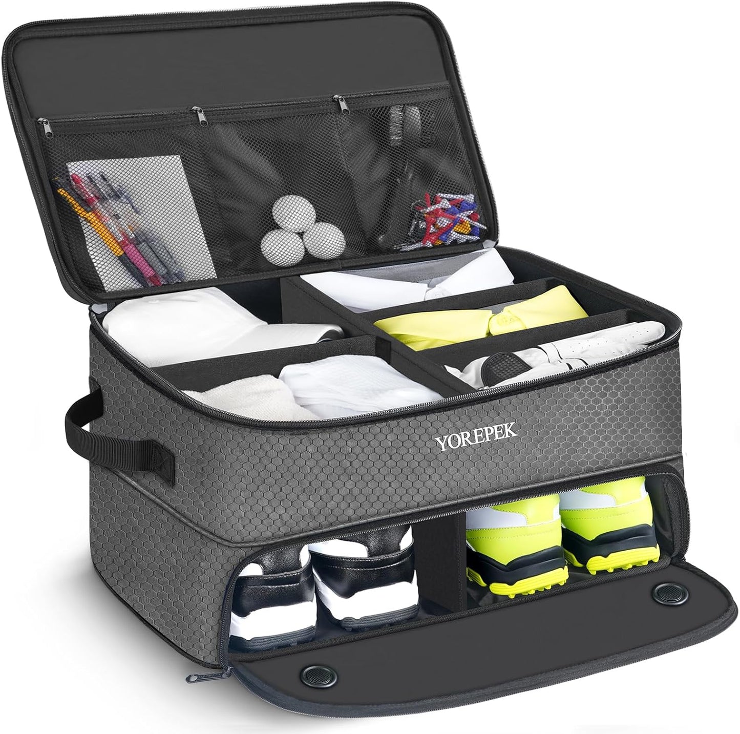 YOREPEK Golf Trunk Organizer with Ventilated Compartment for Shoes