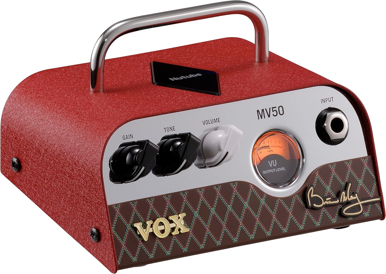 Compact Red Vox Electric Guitar Amp - Maximum Portability!
