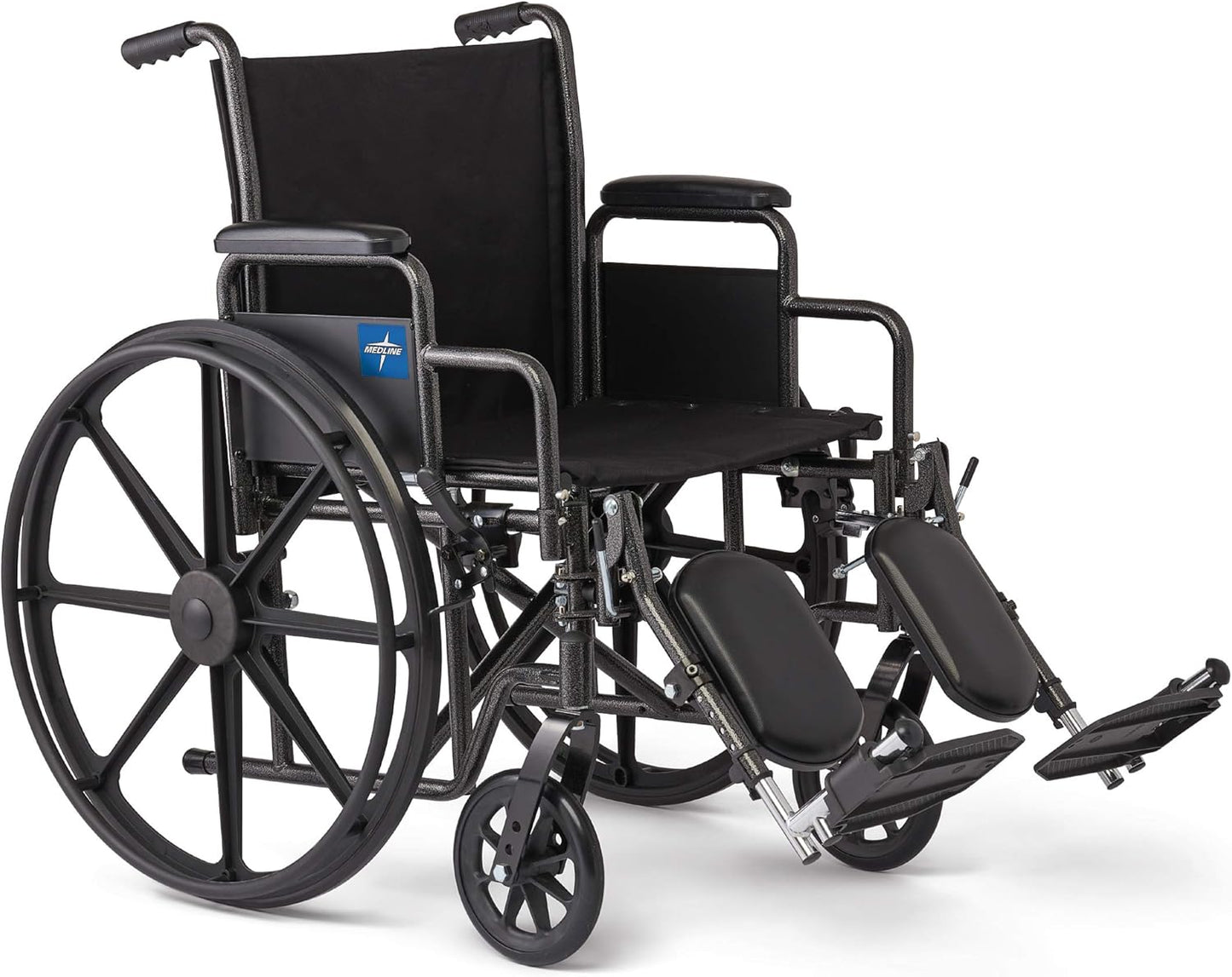 Comfortable Folding Wheelchair with Swing-Back Arms and Footrests