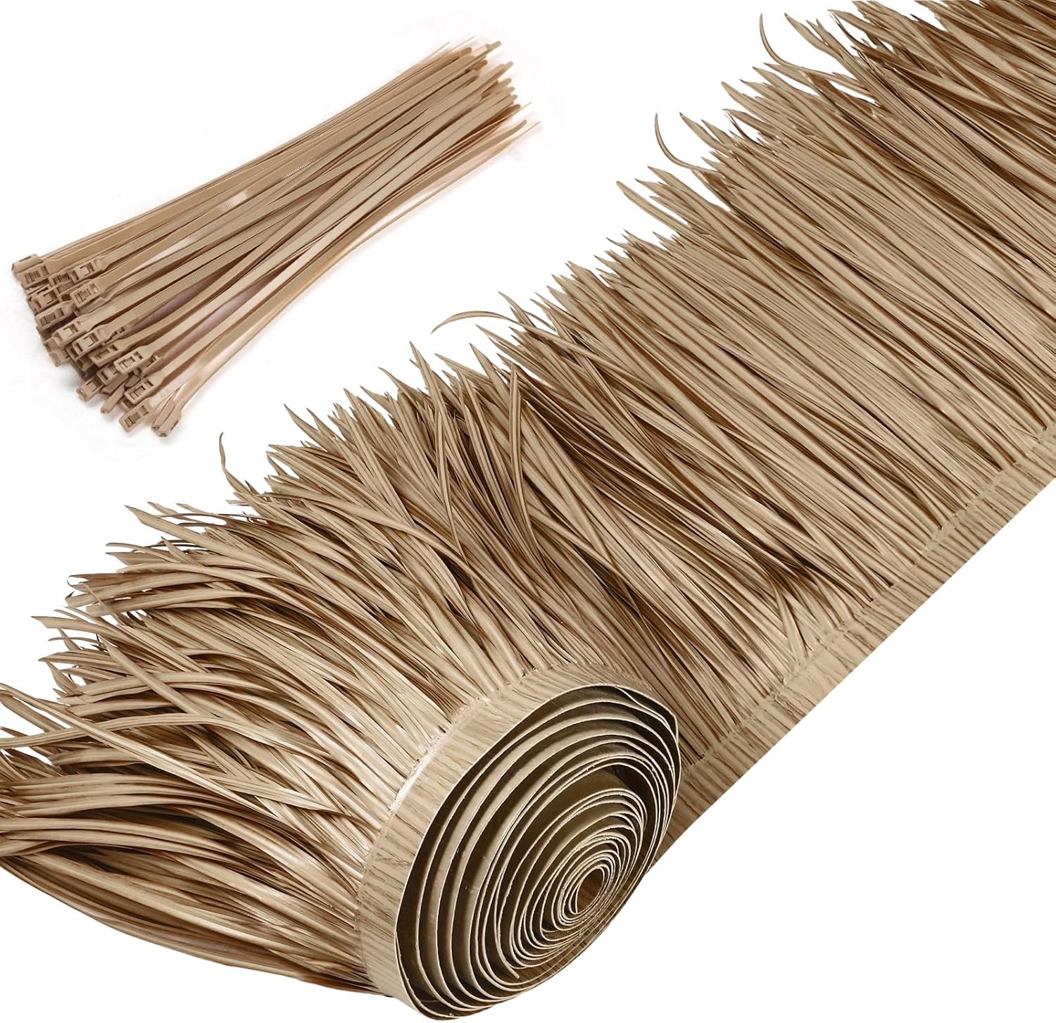 Yilloog Palm Thatch Roll for Tiki Bar and Garden Decor
