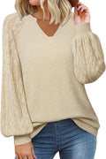 Womens Pullover Sweaters V Neck Loose Chunky Knit - Cozy Fit