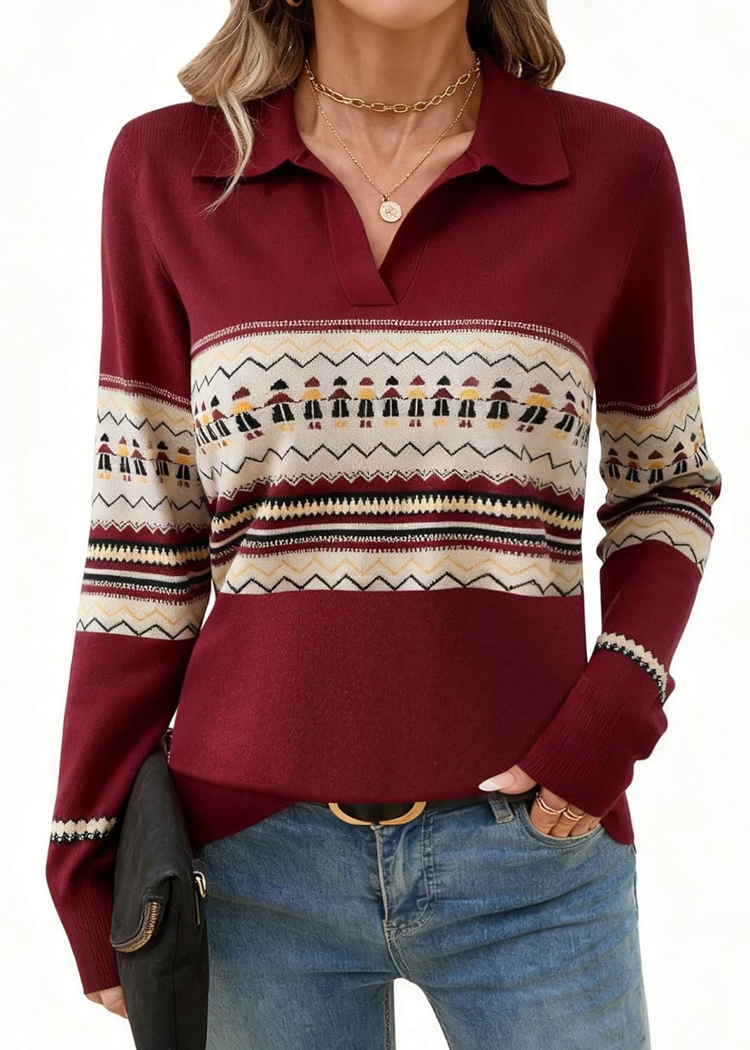Stylish Women's Knitted Collared Sweaters for Winter Fashion