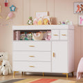 PAKASEPT Changing Table with Drawers and Cabinet - Ergonomic Height