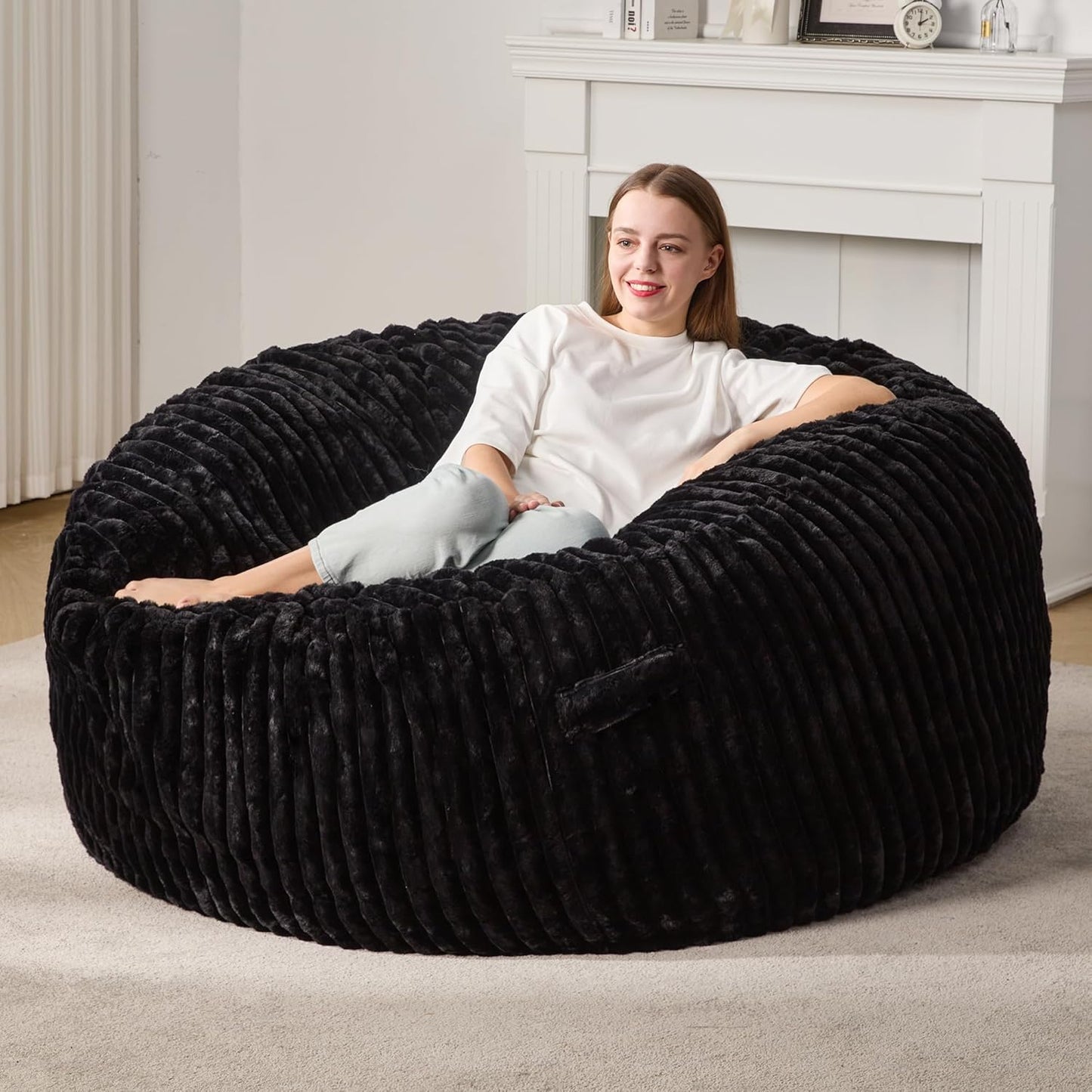 Hobestluk 5ft Bean Bag Chair for Adults - Comfortable & Versatile