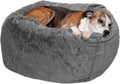 Soft & Cozy Dog Bed for Large/Medium Dogs - Plush Nesting Ball Bed