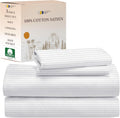 California Design Den Classic Stripe Twin XL Sheet Set - Soft Cotton
