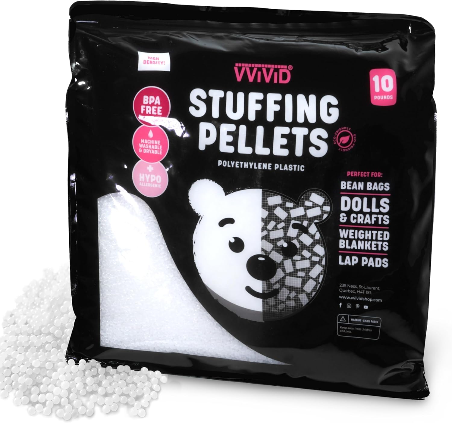 VViViD Eco-Friendly Weighted Stuffing Beads for Crafts and Dolls