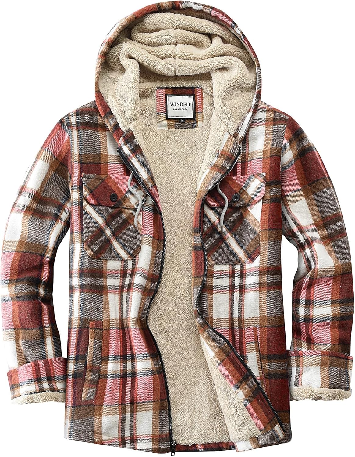 Women's Full Zip Fleece Flannel Jacket for Cozy Warmth