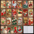 Christmas Notepads 24 Pack Small Vintage Holiday Notebooks - Pocket