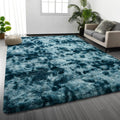 Large Shag Area Rugs 6 x 9 Tie-Dyed Plush Fuzzy Rug - Ultra Soft