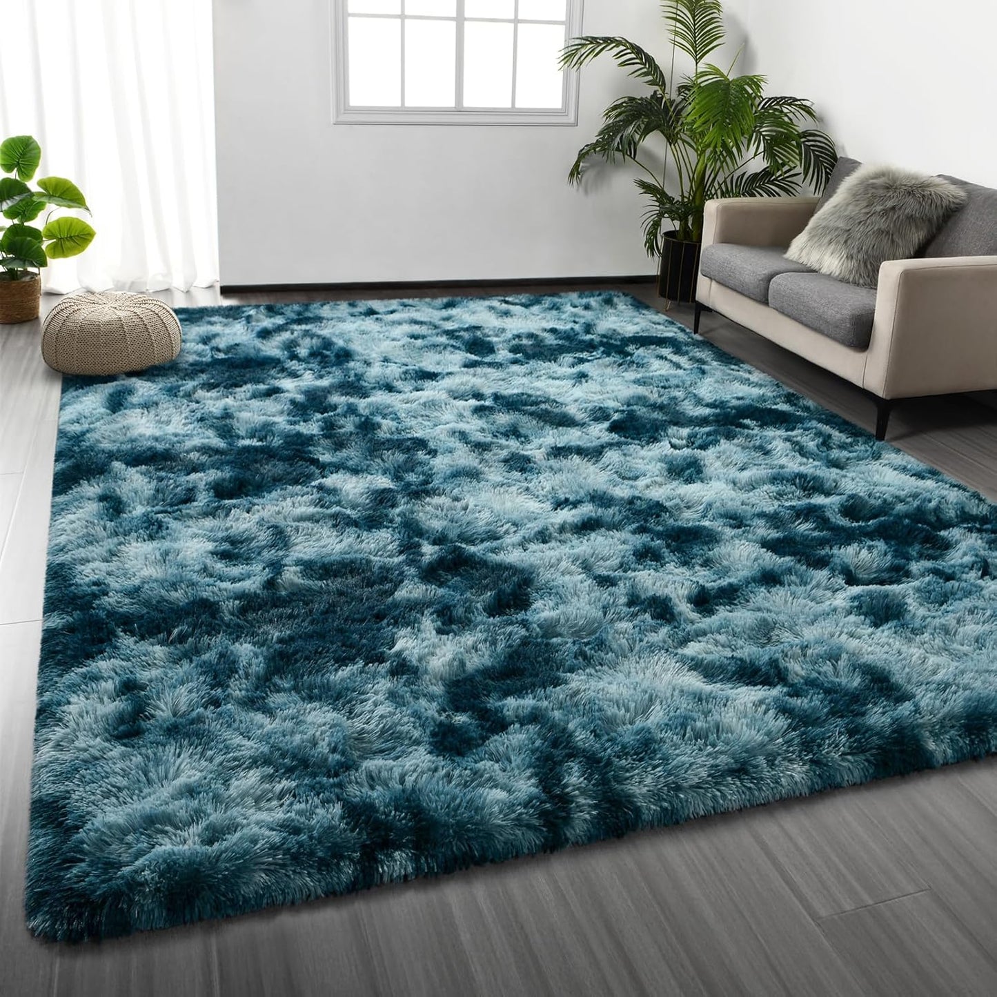 Large Shag Area Rugs 6 x 9, Plush Fuzzy Rugs for Home Decor