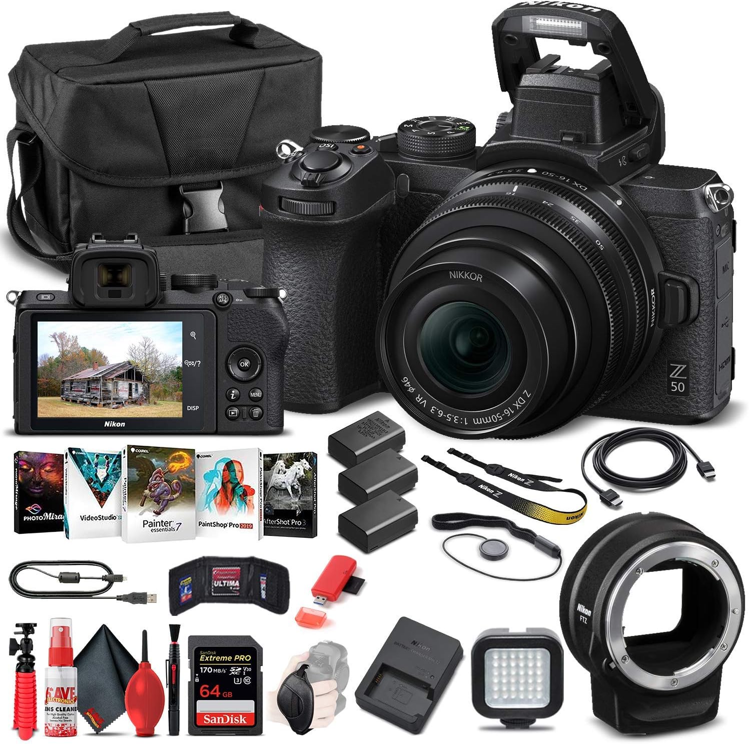 Nikon Z 50 Mirrorless Digital Camera with 16-50mm Lens Bundle