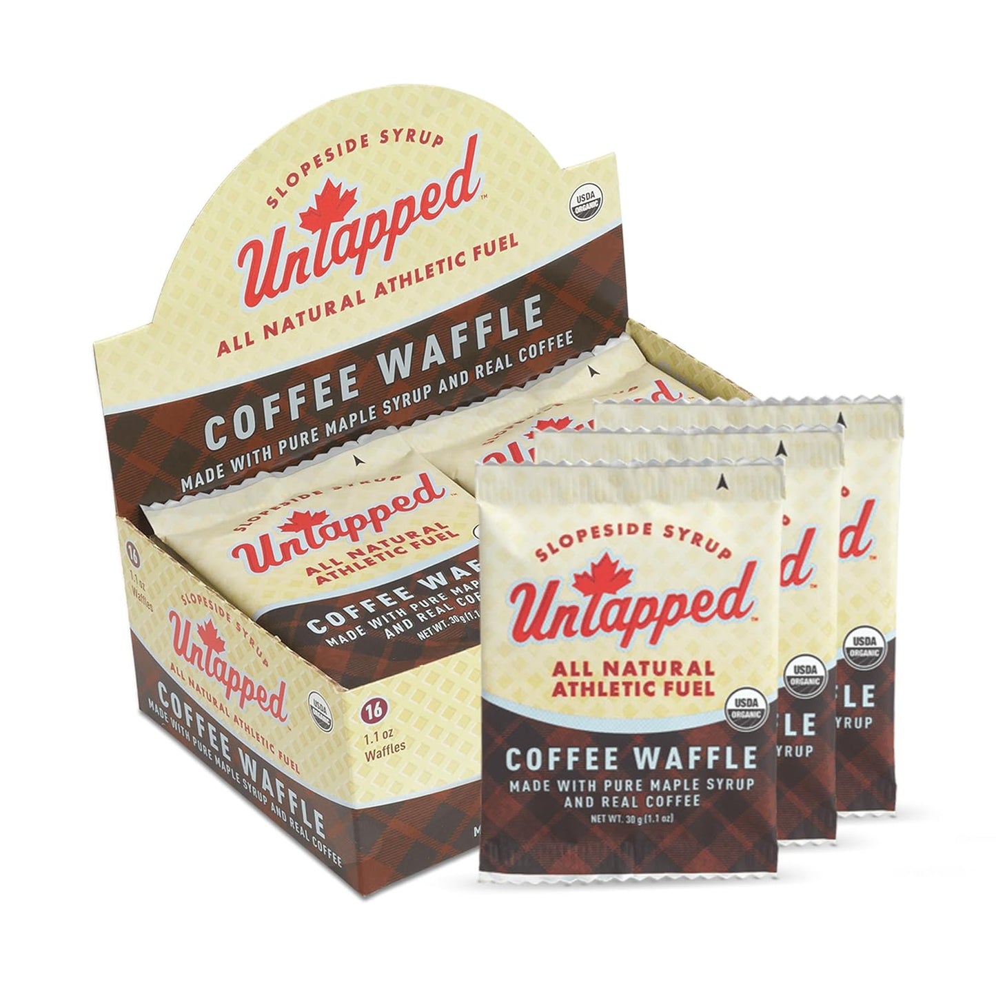 UnTapped Coffee-Infused Organic Waffles for Endurance Snacks