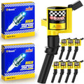 ignition coil DG508 & Spark Plug SP413 Compatible with Ford F-150 F250