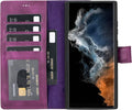 Genuine Premium Leather Wallet Case for Galaxy S25 Ultra - Detachable