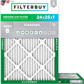 24x25x1 Air Filter MERV 8 Essential Dust & Allergy Defense - 2-Pack