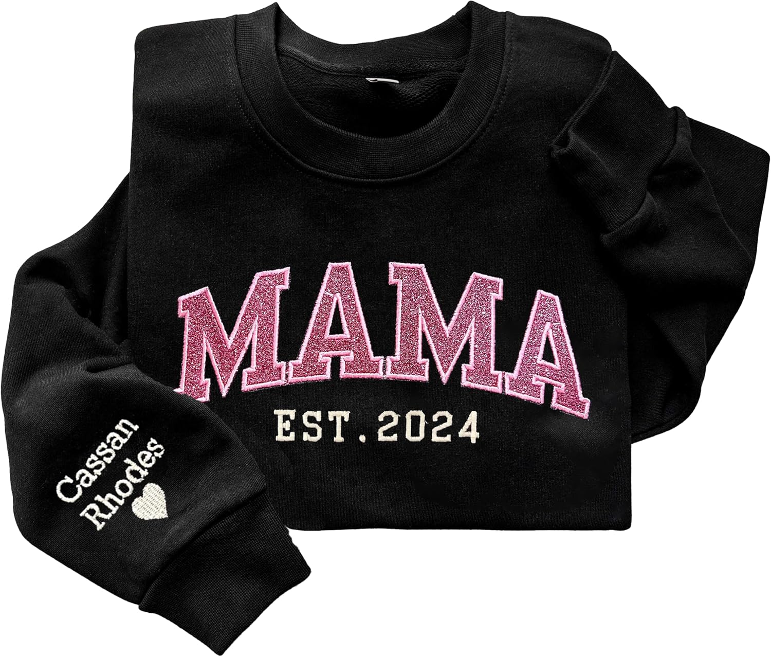Custom Glitter Mama Sweatshirt - Personalized Gift for Mom