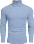 COOFANDY Men's Ribbed Turtleneck Sweater - Soft, Classic Fit