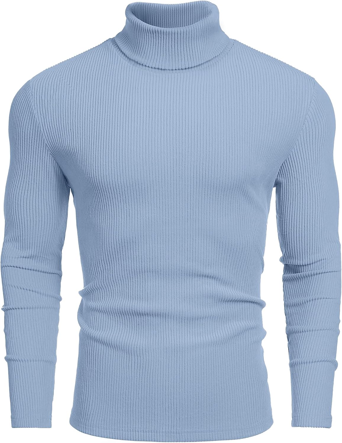 Men's Ribbed Turtleneck Sweater for Casual and Formal Wear