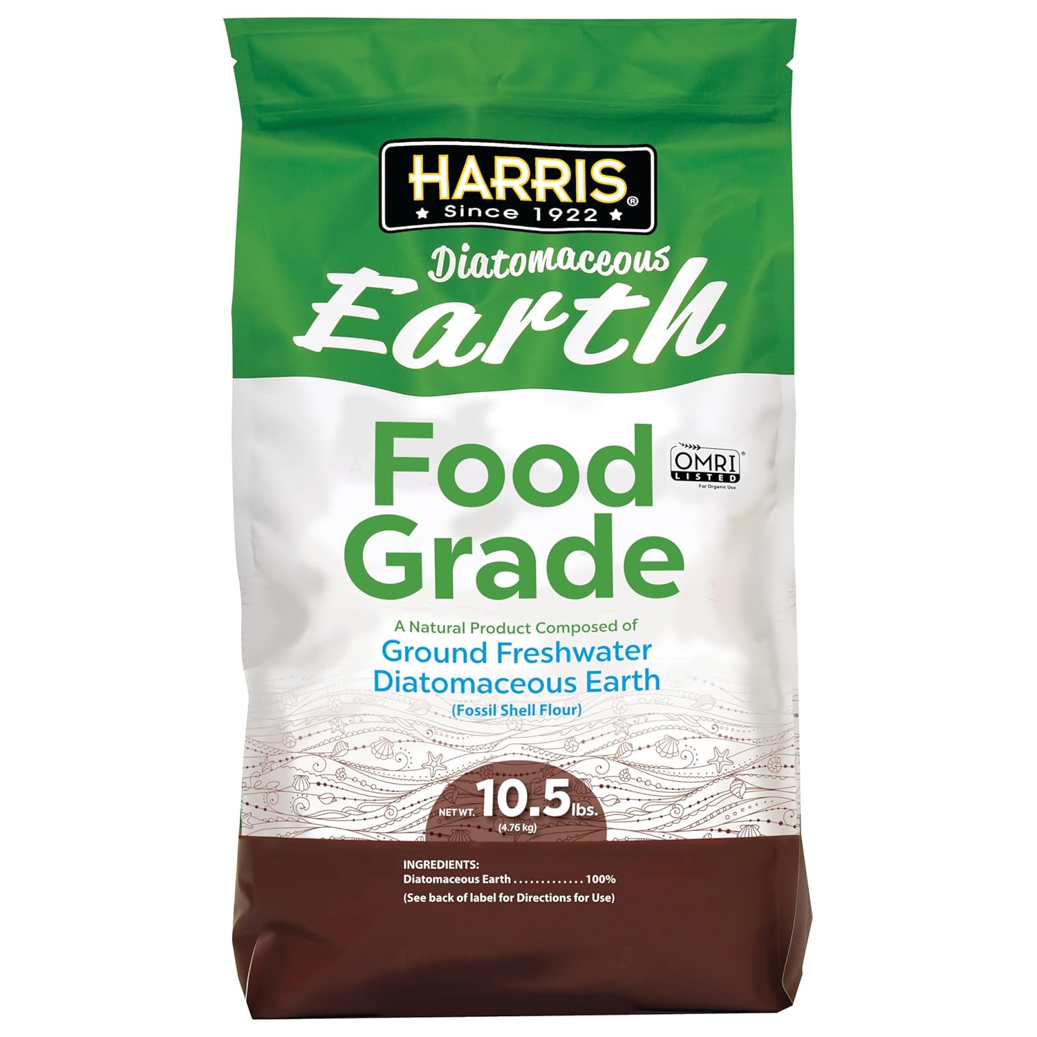 HARRIS Diatomaceous Earth Food Grade 10.5 LB for Organic Use