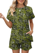 LOMON Womens 2 Piece Summer Loungewear Set - Comfortable (Style QR74)