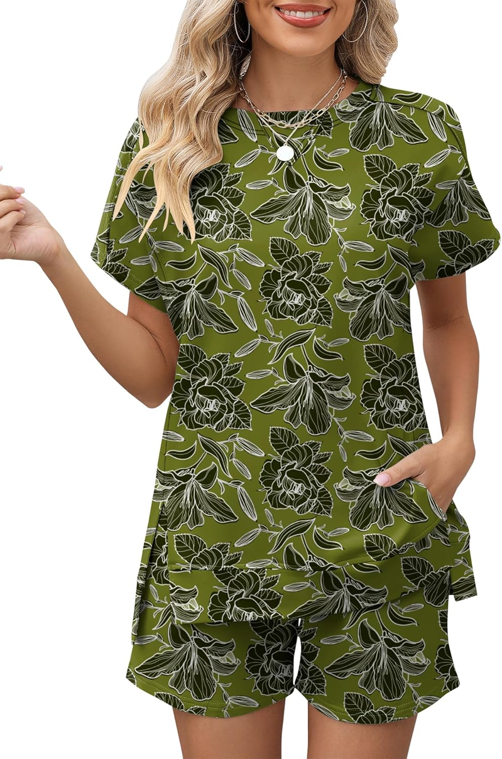 LOMON Womens Fashion 2 Piece Outfits for Summer Comfort