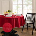 Continental Solid Texture Tablecloth 90ft Round - Water & Stain