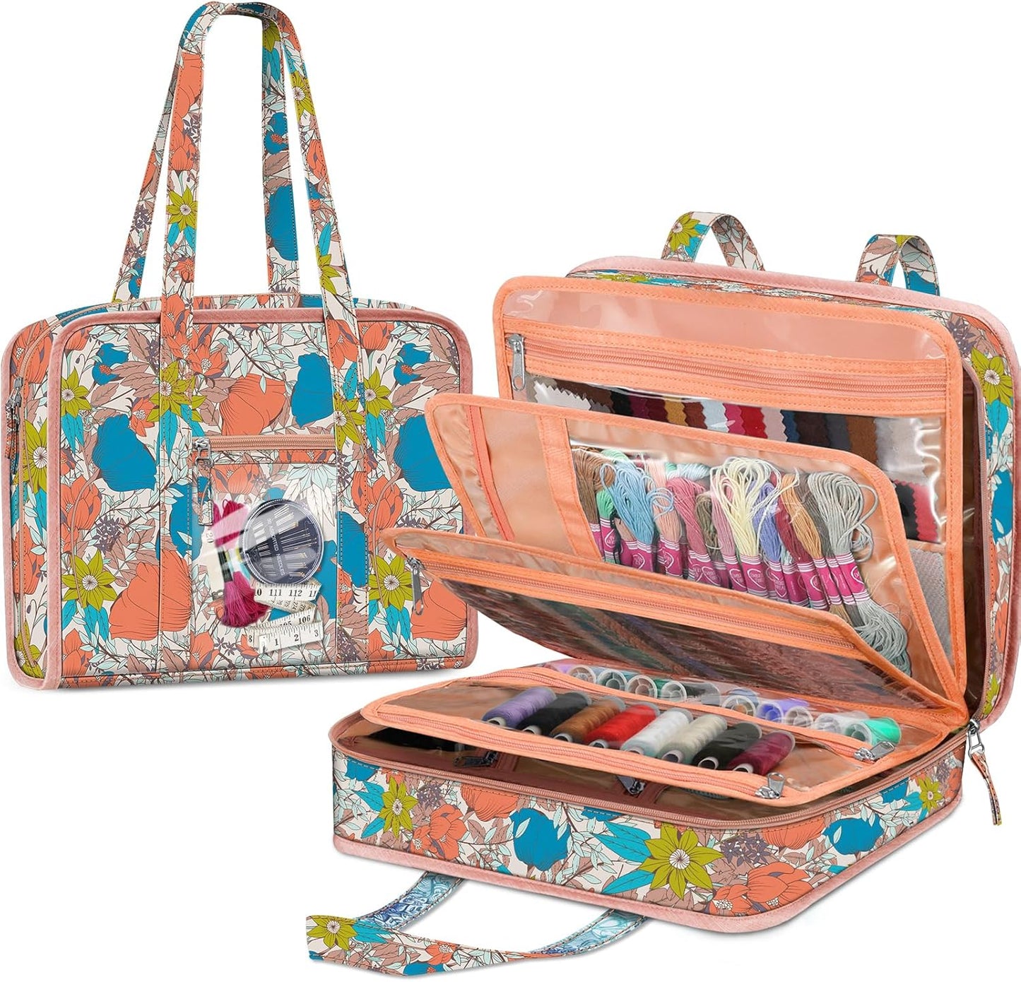 Large Capacity Sewing and Craft Supplies Storage Tote Organizer