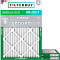 20x25x1 Air Filter MERV 8 (3-Pack) - Essential Dust & Allergy Defense