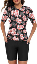 Tournesol Women Two Piece Rash Guard Swim Set - UPF 50+ Protection