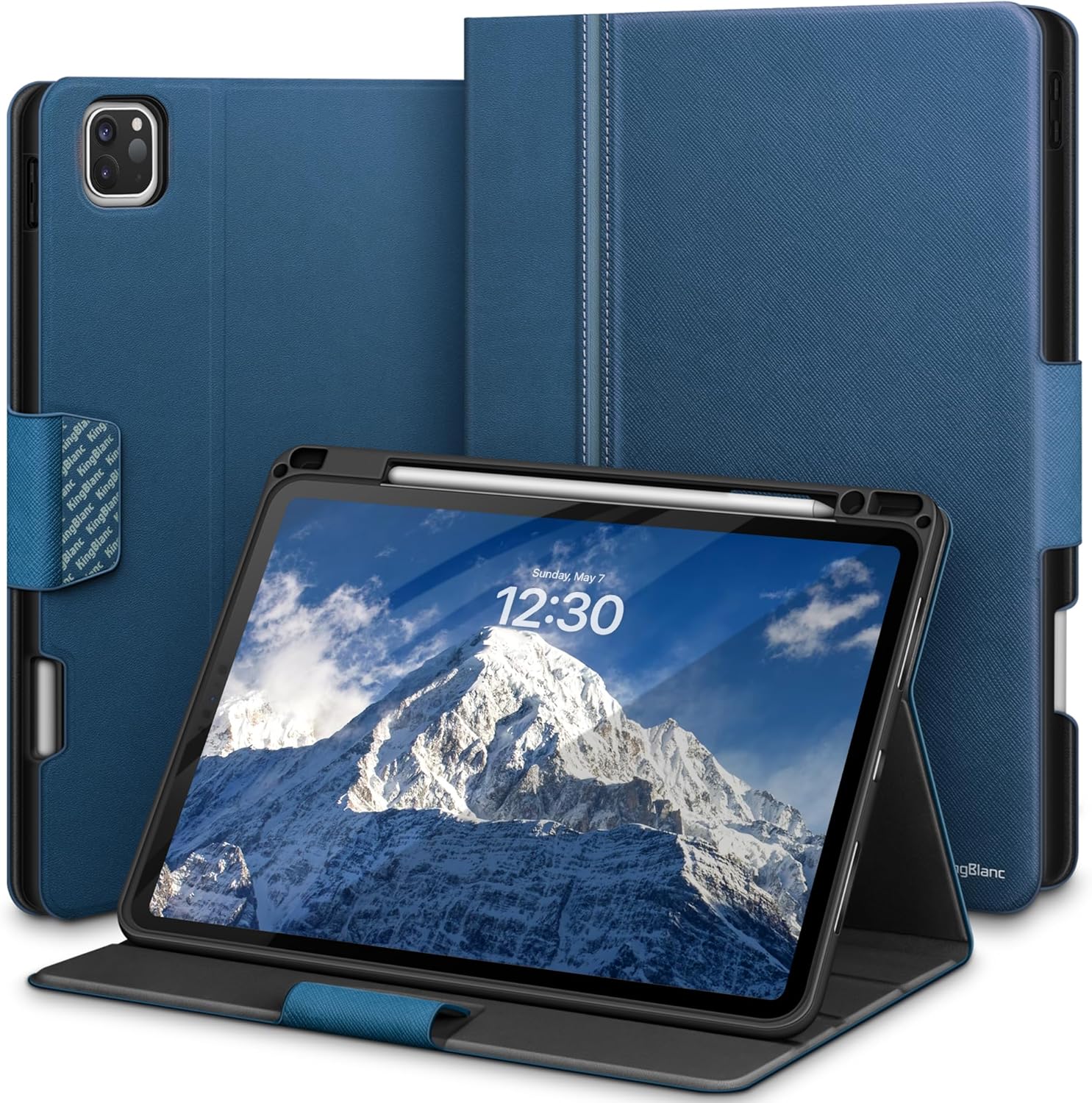 KingBlanc Case for iPad Pro 11-inch 2024 with Pencil Holder