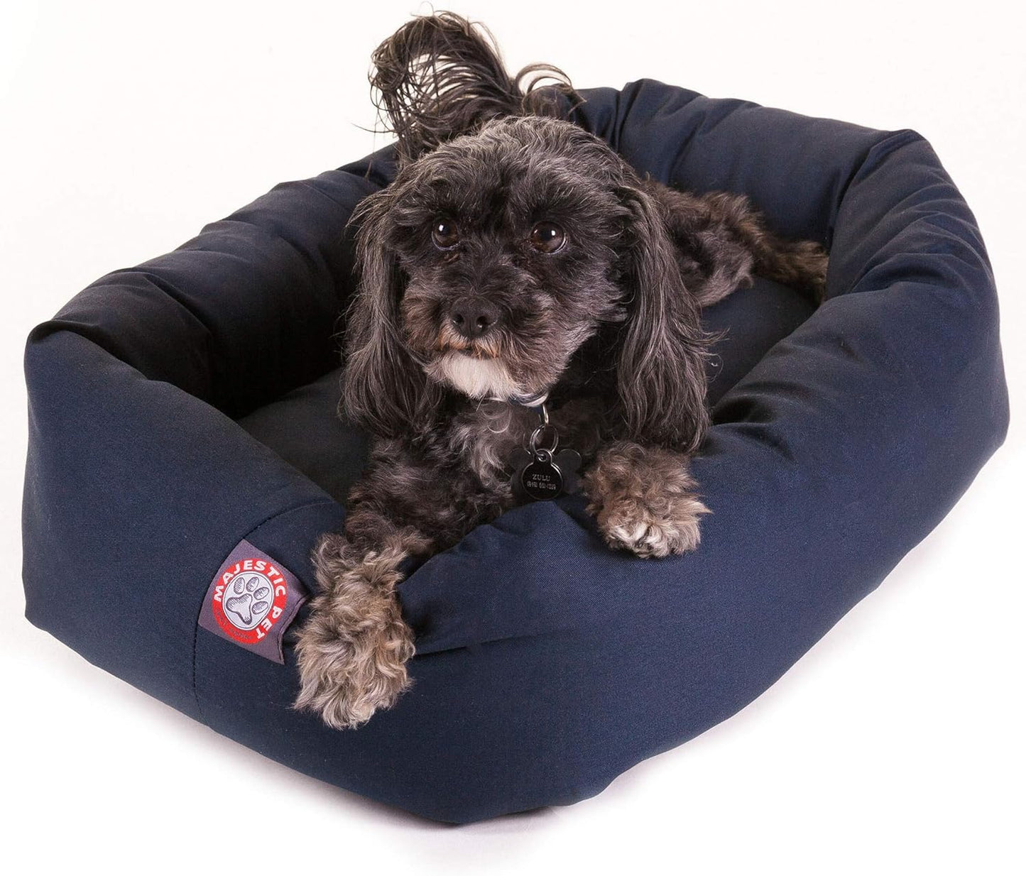 Majestic Pet 24 Inch Bagel Calming Dog Bed for Cozy Comfort