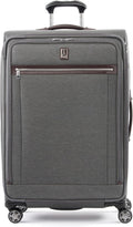 29in Vintage Grey Expandable Spinner Suitcase - Checked Large