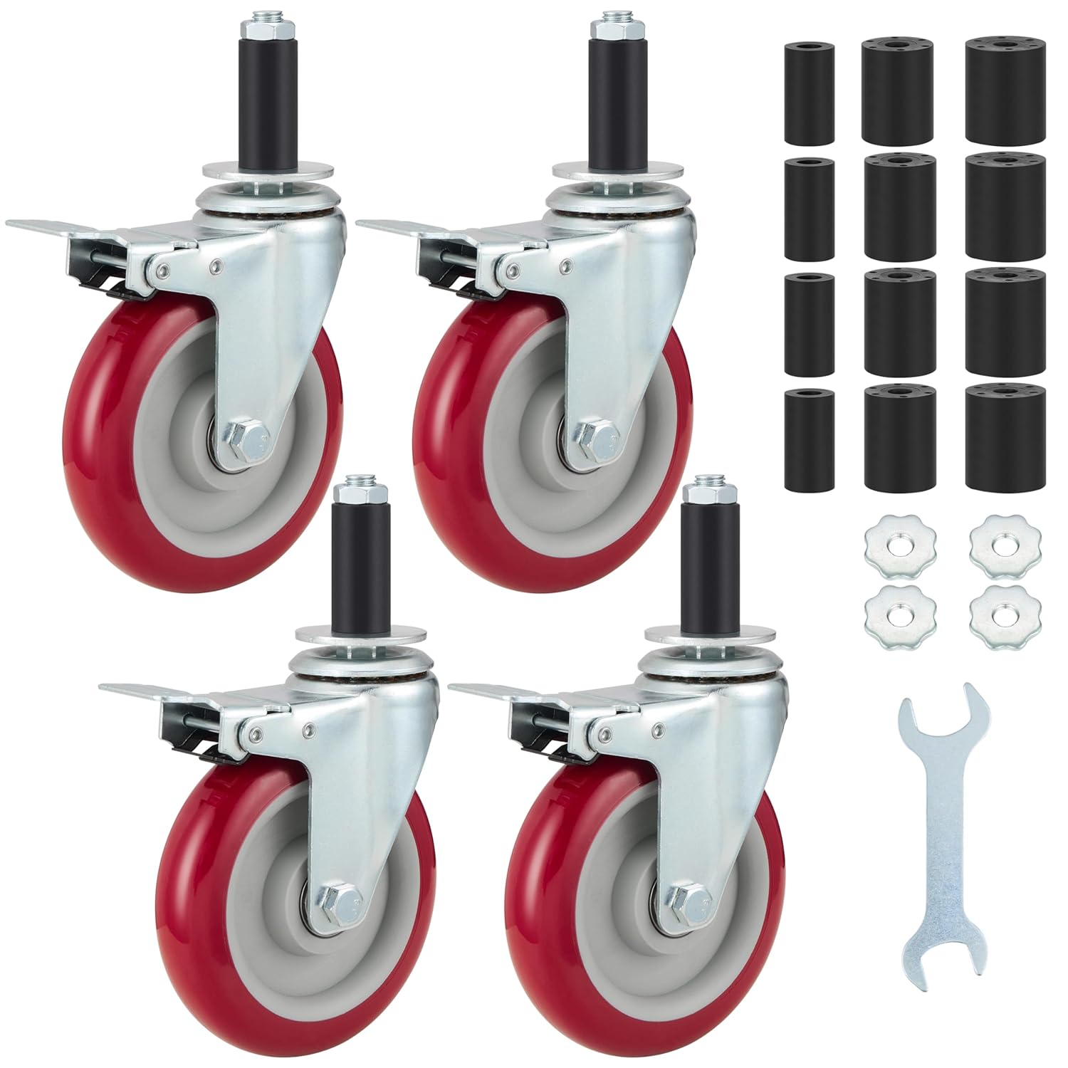 Heavy Duty 5 Inch Prep Table Caster Wheels for Easy Mobility
