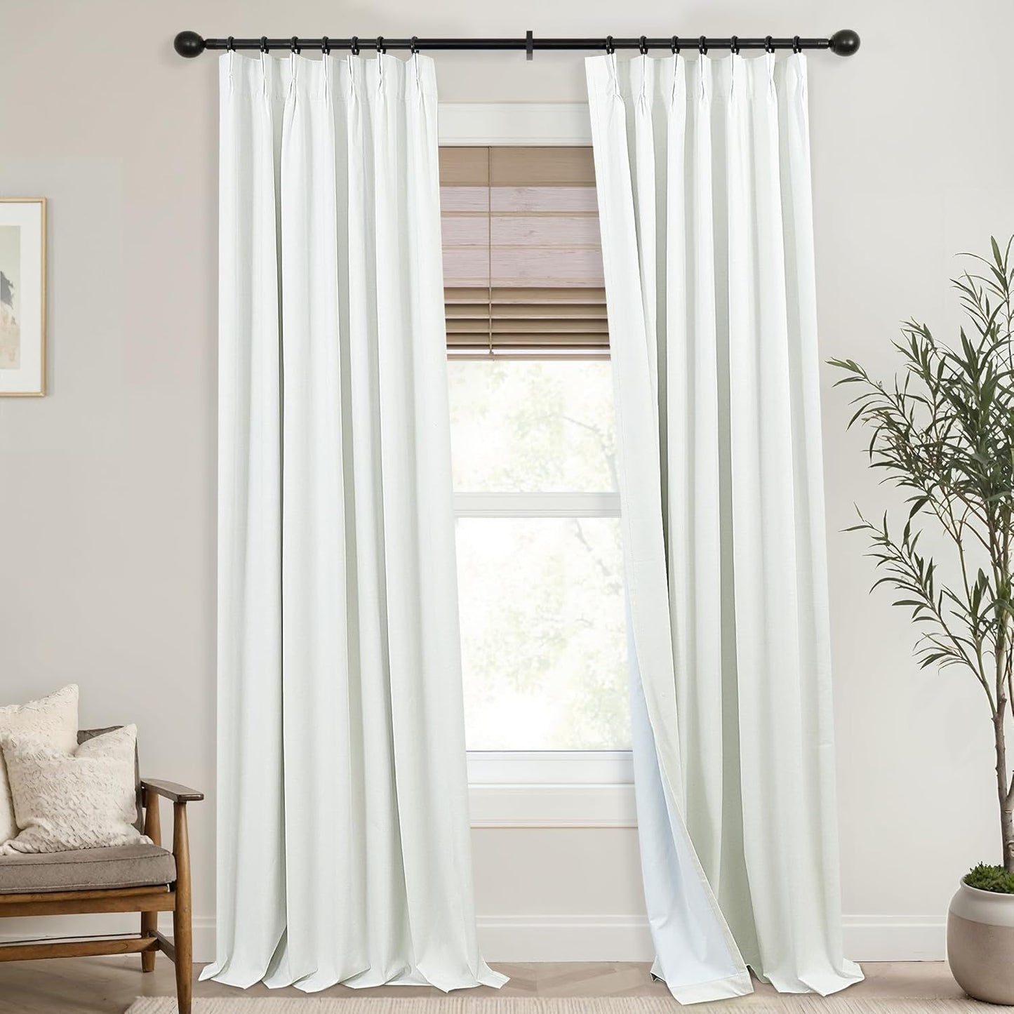 Mrs.Naturall Extra Wide Curtains for Modern Home Decor