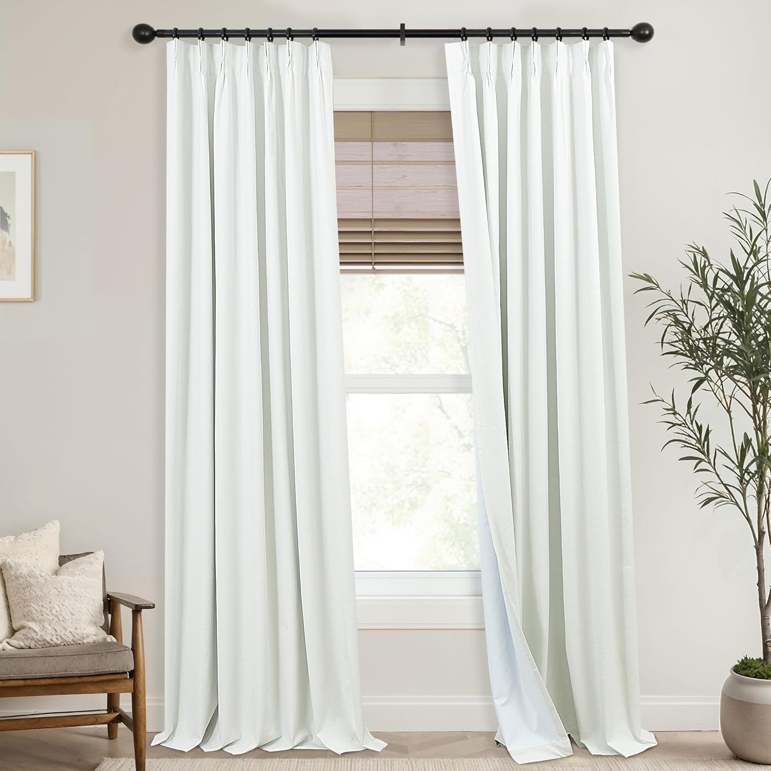 Mrs.Naturall Extra Wide Curtains for Modern Home Decor