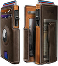 Airtag Wallet for Men with Money Clip - 10 Card Metal Case Slim