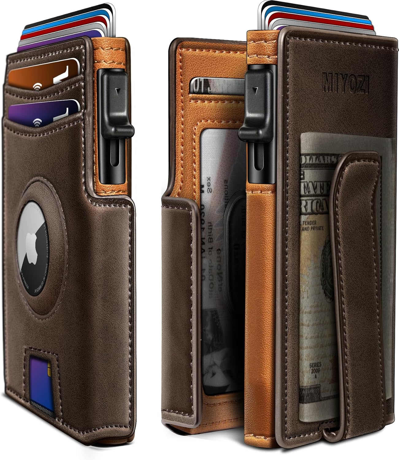Airtag Wallet for Men with Money Clip and RFID Blocking Design