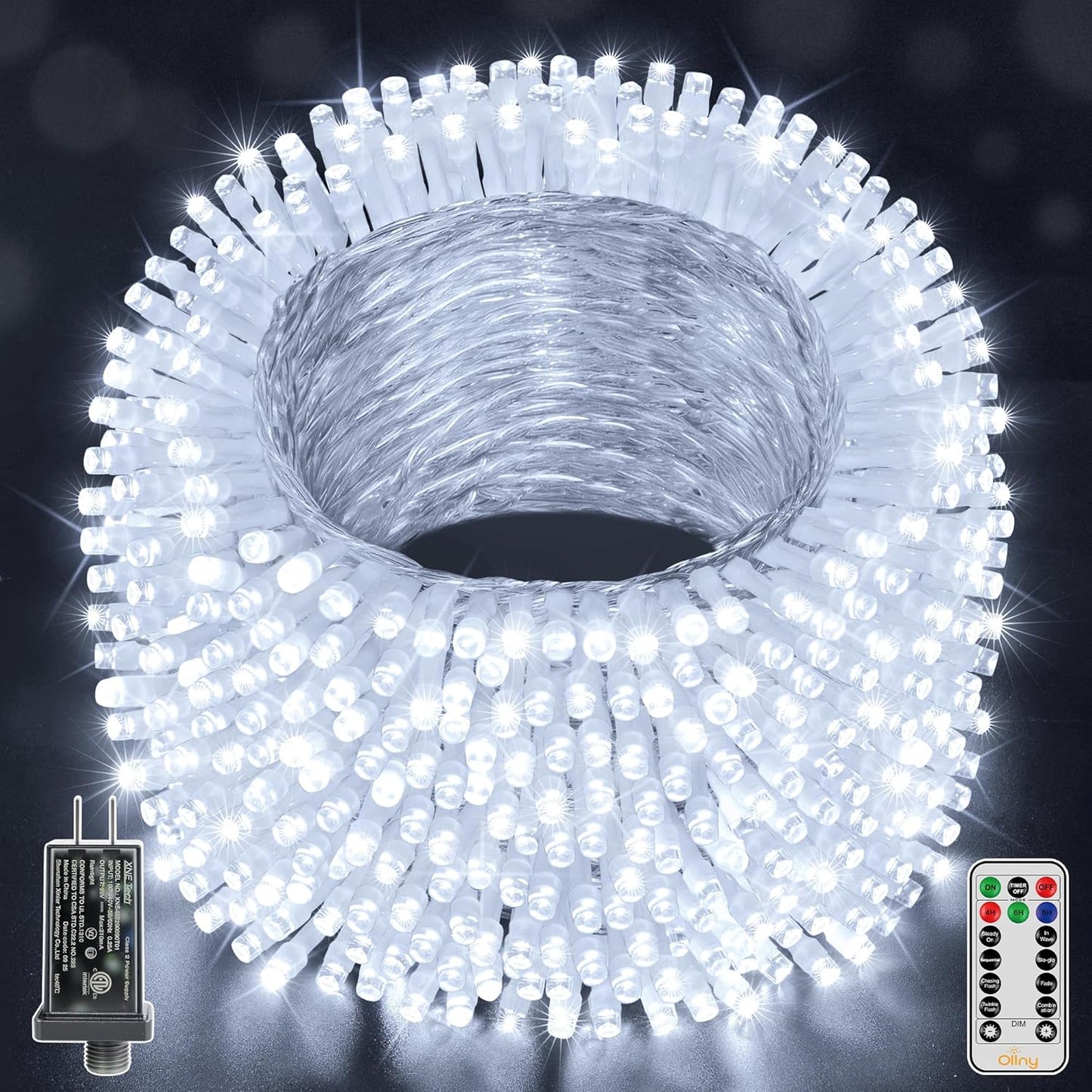 Ollny Christmas Lights Outdoor Waterproof 1000LED 328FT String Lights