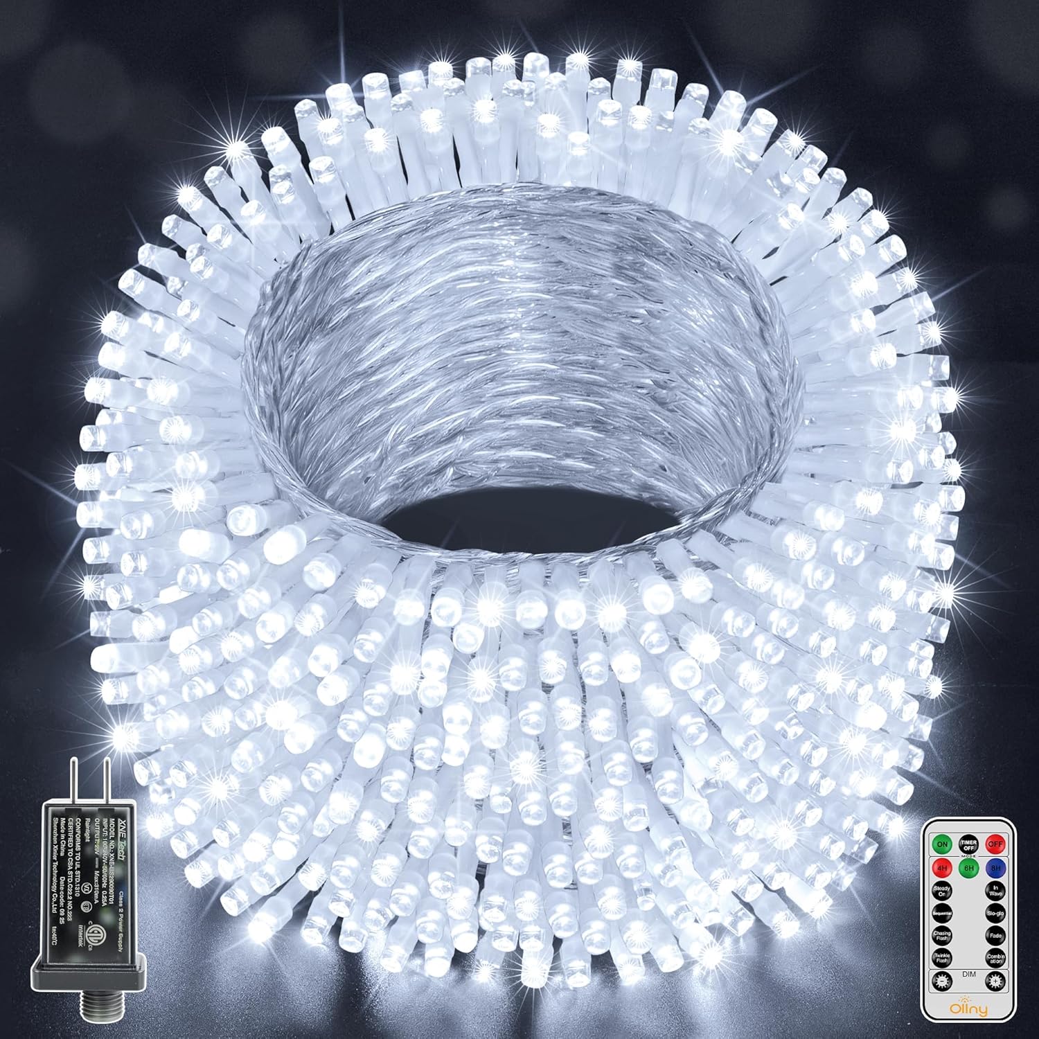 Ollny Christmas Lights Outdoor Waterproof 1000LED 328FT String Lights