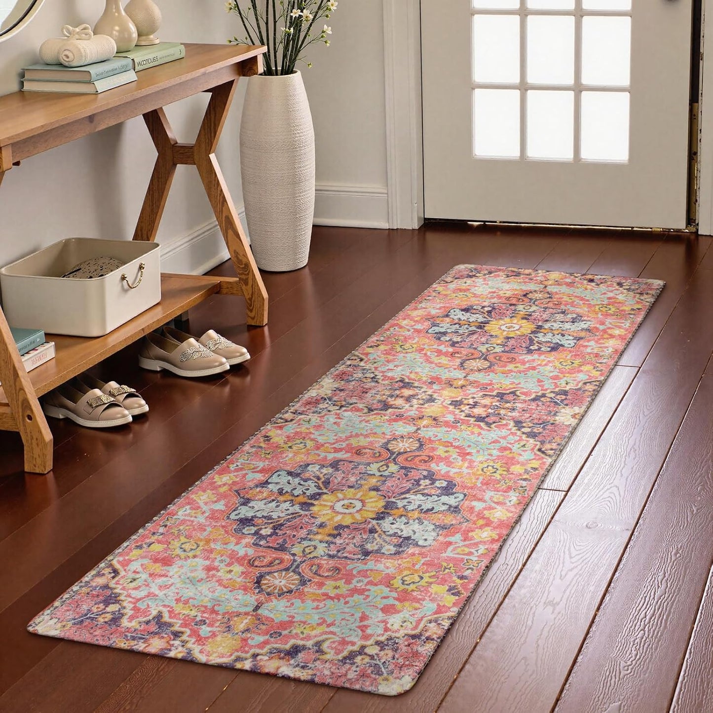 Lahome Bohemian Washable Runner Rug for Hallways and More