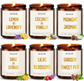 6 Pack Scented Candles for Home - Botanical Gift Set