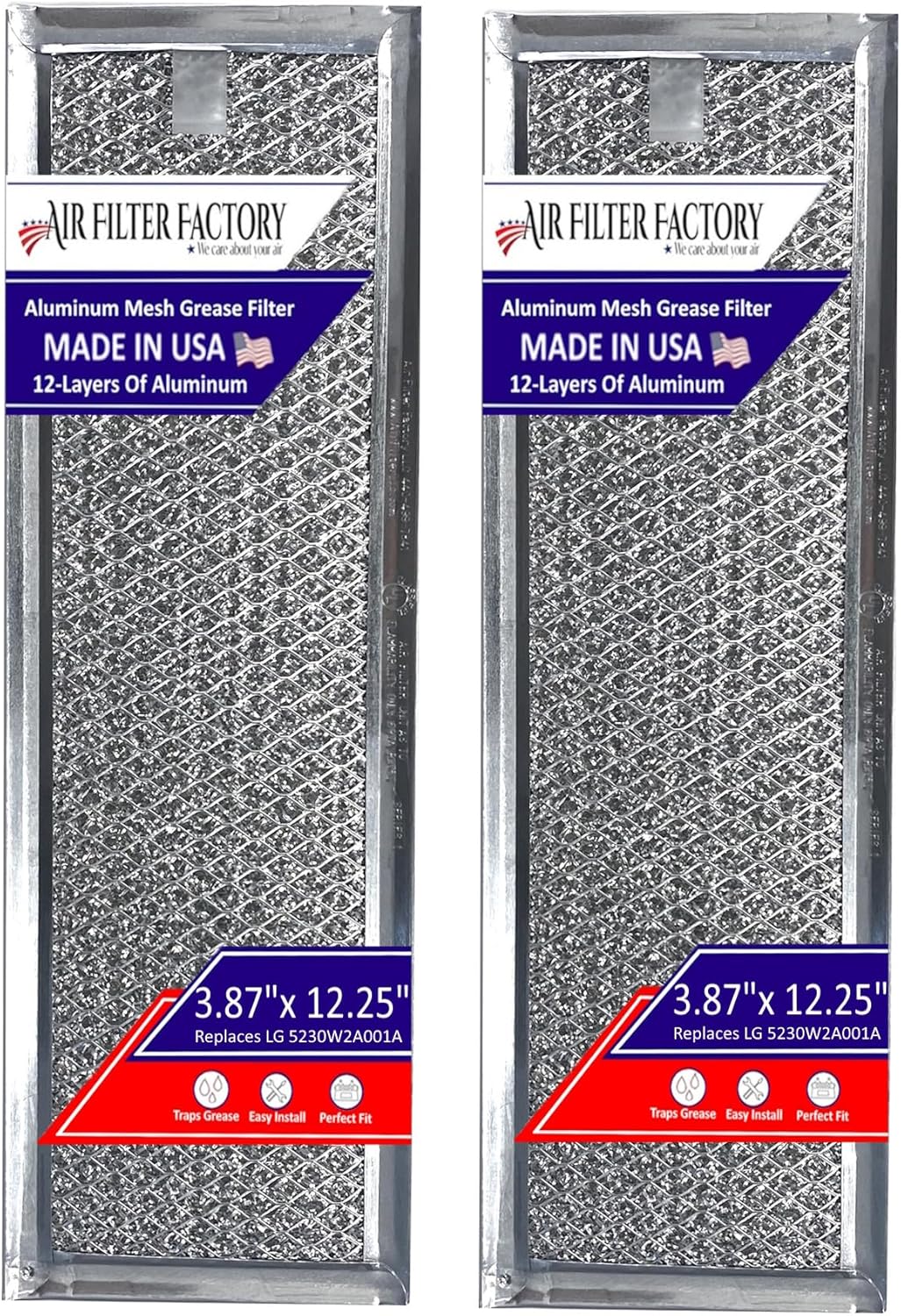 LG Microwave Oven Aluminum Grease Filter 2-Pack