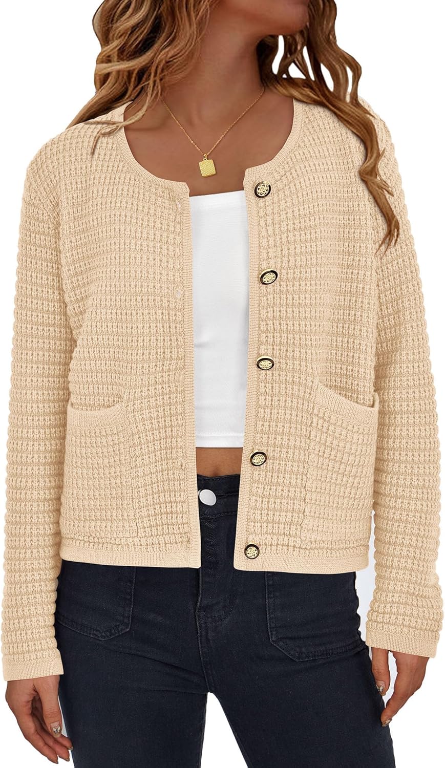 PRETTYGARDEN Women Knit Cardigan Sweaters for Fall Fashion