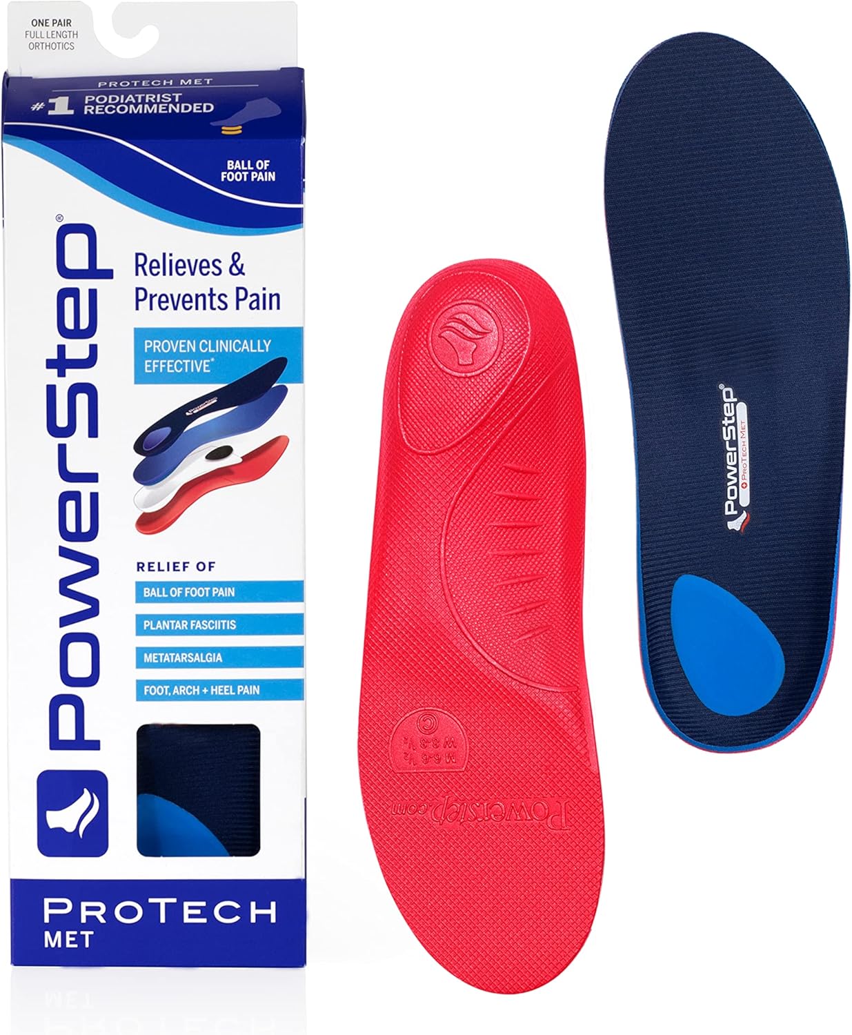 PowerStep ProTech Met Orthotics for Plantar Fasciitis Relief